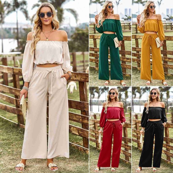 women's two piece pants design fashion set women's 2023 summer temperament bra wide leg pants t230727, White
women's two piece pants design fashion set women's 2023 summer temperament bra wide leg pants t230727, White
