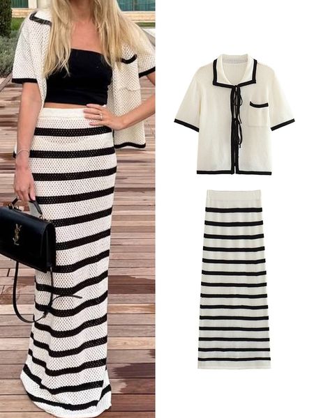 women's knits tees 2023 women knitted cardigan skirt set summer female elegant lapel short sleeve soft coatstriped fulllength 230727, White
women's knits tees 2023 women knitted cardigan skirt set summer female elegant lapel short sleeve soft coatstriped fulllength 230727, White