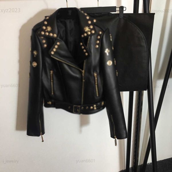 designer women sheepskin coat fashion full of hardware buttons leather overcoat size s-xxl leather biker jacket july25, Black
designer women sheepskin coat fashion full of hardware buttons leather overcoat size s-xxl leather biker jacket july25, Black