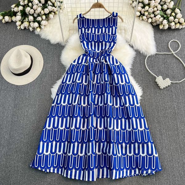 summer premium light luxury temperament sleeveless round neck waist slim 3d cut a-line printed dress, Black;gray
summer premium light luxury temperament sleeveless round neck waist slim 3d cut a-line printed dress, Black;gray