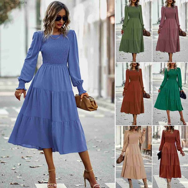 basic casual dresses women's clothing large swing dress casual vacation waistband mid length skirt spring and autumn all season women&#, Black;gray
basic casual dresses women's clothing large swing dress casual vacation waistband mid length skirt spring and autumn all season women&#, Black;gray