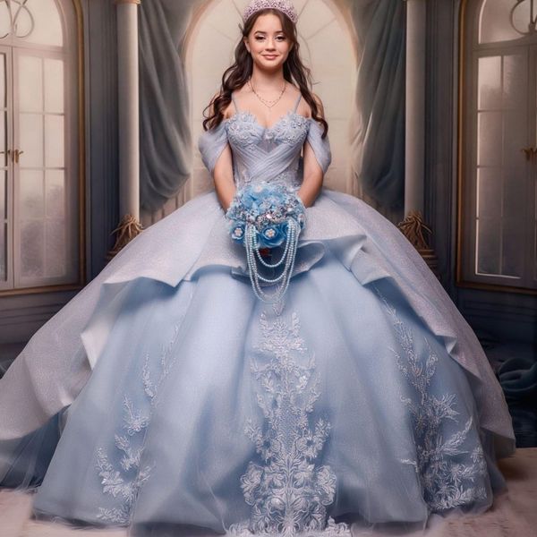 haute couture sky blue quinceanera dress spaghetti strap princess applique birthday party gown gift long puffy skirt formal pageant, Blue;red
haute couture sky blue quinceanera dress spaghetti strap princess applique birthday party gown gift long puffy skirt formal pageant, Blue;red