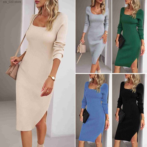 basic casual dresses square neck woolen knit dress 2023 autumn/winter elegant and elegant wrap buttocks long skirt t230727, Black;gray
basic casual dresses square neck woolen knit dress 2023 autumn/winter elegant and elegant wrap buttocks long skirt t230727, Black;gray