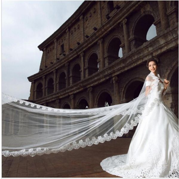 wedding veil 5 meters long bridal head veils cathedral veil ivory white color lace women wedding accessories2976596, Black
wedding veil 5 meters long bridal head veils cathedral veil ivory white color lace women wedding accessories2976596, Black