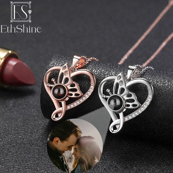 pendant necklaces ethshine personalized po projection necklace 925 sterling silver heart butterfly for women jewelry gifts 230727
pendant necklaces ethshine personalized po projection necklace 925 sterling silver heart butterfly for women jewelry gifts 230727