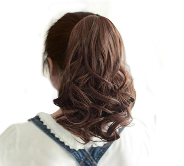 short wavy female hair ponytail heat resistant synthetic drawstring natural clip in hair extensions pony tail4668044, Black
short wavy female hair ponytail heat resistant synthetic drawstring natural clip in hair extensions pony tail4668044, Black