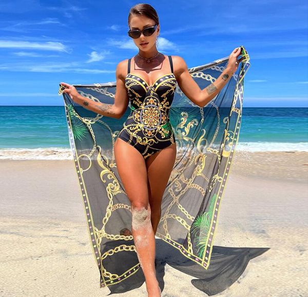 designer swimwear womens cover ups swimsuit fashion chain royal printed bikini for women beautifying the back bathing suits one-piece swimsu, White;black
designer swimwear womens cover ups swimsuit fashion chain royal printed bikini for women beautifying the back bathing suits one-piece swimsu, White;black