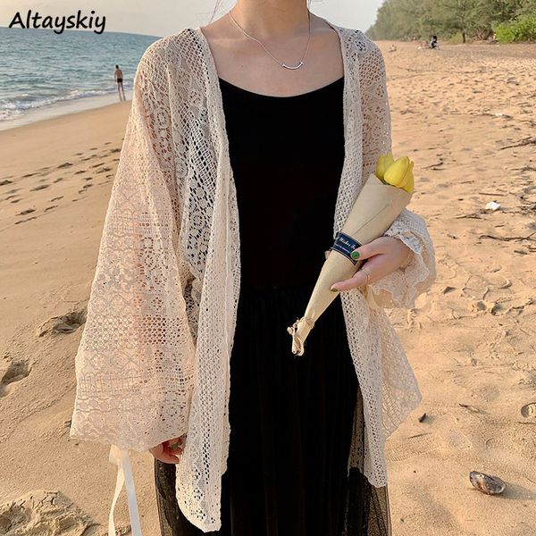 women's knits tees cardigan women hollow out thin summer sweet preppy style ulzzang solid allmatch korean femme simple chic daily mujer, White
women's knits tees cardigan women hollow out thin summer sweet preppy style ulzzang solid allmatch korean femme simple chic daily mujer, White