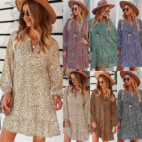 basic casual dresses loose fitting dress 2021 leopard print long sleeved casual holiday dress t230727, Black;gray
basic casual dresses loose fitting dress 2021 leopard print long sleeved casual holiday dress t230727, Black;gray