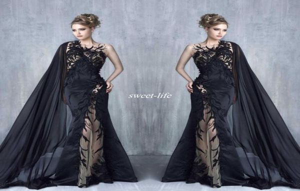 2020 tony chaaya mermaid evening dresses black lace appliques prom gowns with cape illusion tulle beaded applique celebrity f3593839, Black;red
2020 tony chaaya mermaid evening dresses black lace appliques prom gowns with cape illusion tulle beaded applique celebrity f3593839, Black;red
