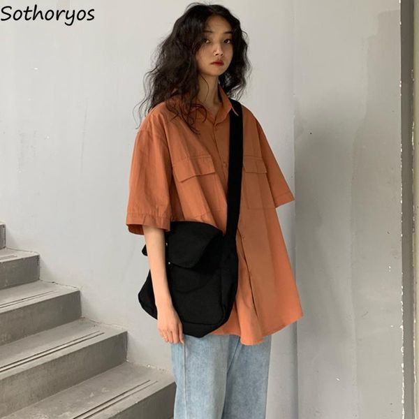 womens blouses shirts blouse women turndown collar short sleeve summer solid retro pockets loose streetwear harajuku stylish allmatch 230726, White
womens blouses shirts blouse women turndown collar short sleeve summer solid retro pockets loose streetwear harajuku stylish allmatch 230726, White