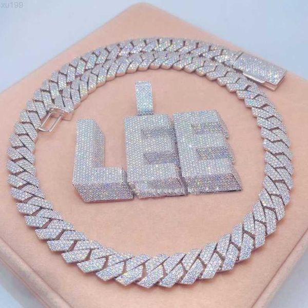 customized diy name letter pendant cuban link chain necklace 925 sterling silver moissanite baguette diamond pendent for men
customized diy name letter pendant cuban link chain necklace 925 sterling silver moissanite baguette diamond pendent for men