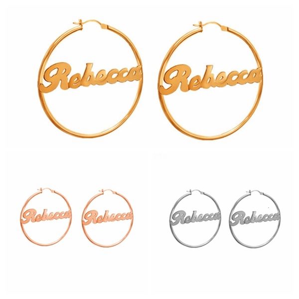 hoop huggie 1 pair custom name earrings personalized big nameplate handmade earring stainless steel round geometry jewelry girls gifts 23072, Golden;silver
hoop huggie 1 pair custom name earrings personalized big nameplate handmade earring stainless steel round geometry jewelry girls gifts 23072, Golden;silver