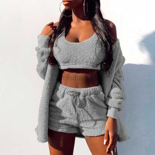 women's sleep lounge new winter women's velvet pajamas set crop shorts+coat 3 pieces suit warm soft fleece homewear pyjamas lounge
women's sleep lounge new winter women's velvet pajamas set crop shorts+coat 3 pieces suit warm soft fleece homewear pyjamas lounge