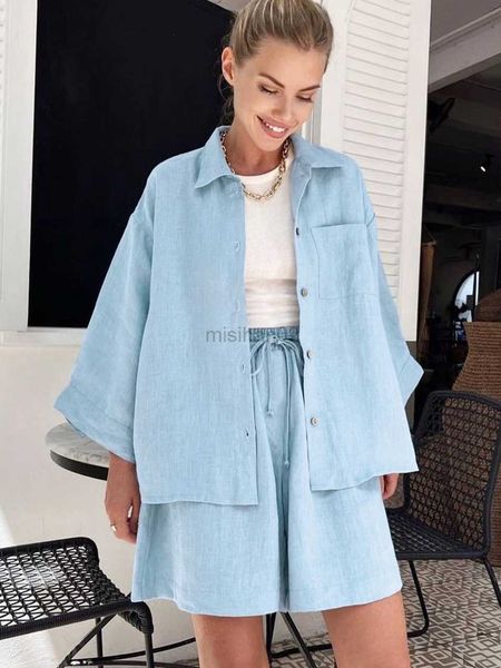 women's sleep lounge linad loose women's nightwear 2 piece sets blue three quarter sleeve sleepwear female casual suits with short
women's sleep lounge linad loose women's nightwear 2 piece sets blue three quarter sleeve sleepwear female casual suits with short