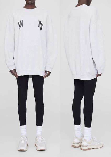 2023ss ab women fashion cotton classic sweatshirt anines new bings letter print white flower grey inner brushed round neck loose long sleeve, Black
2023ss ab women fashion cotton classic sweatshirt anines new bings letter print white flower grey inner brushed round neck loose long sleeve, Black