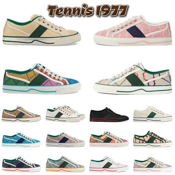fashion tennis 1977 casual shoes luxurys designers mens shoe italy green and red web stripe rubber sole stretch cotton low men sneakers 36-4
fashion tennis 1977 casual shoes luxurys designers mens shoe italy green and red web stripe rubber sole stretch cotton low men sneakers 36-4