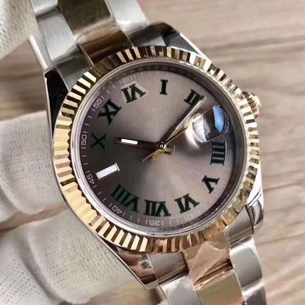 41mm men's selling gm factory datejustoyster 904l asia 2836 elling dark grey dial with green roman numerals automatic, Slivery;brown
41mm men's selling gm factory datejustoyster 904l asia 2836 elling dark grey dial with green roman numerals automatic, Slivery;brown