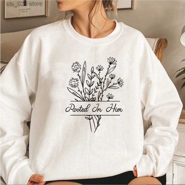women's sweatshirts rooted in him christian crewneck sweatshirt cute wildflower hoodie faith based hoodies streetwear women t230727, Black
women's sweatshirts rooted in him christian crewneck sweatshirt cute wildflower hoodie faith based hoodies streetwear women t230727, Black