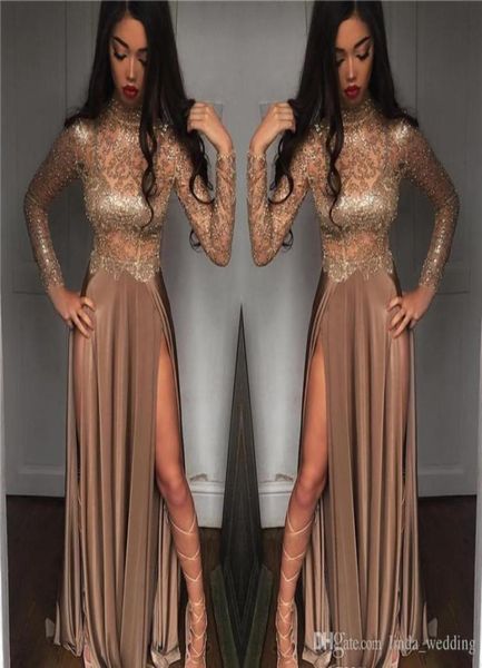 2019 vintage high collar long sleeves prom dress lace split formal holidays wear graduation evening party gown custom made p2766973, Black
2019 vintage high collar long sleeves prom dress lace split formal holidays wear graduation evening party gown custom made p2766973, Black