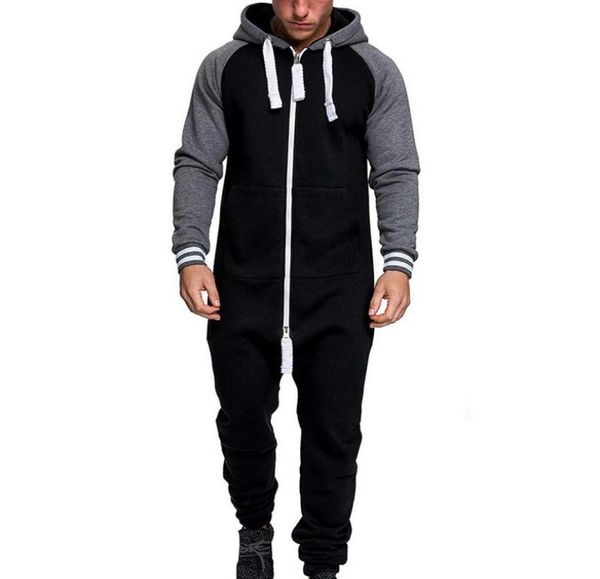 men onepiece garment patchwork pajama playsuit mens zipper hoodie camouflage jumpsuit streetwear fashion autumn winter overalls t6615763, Black
men onepiece garment patchwork pajama playsuit mens zipper hoodie camouflage jumpsuit streetwear fashion autumn winter overalls t6615763, Black