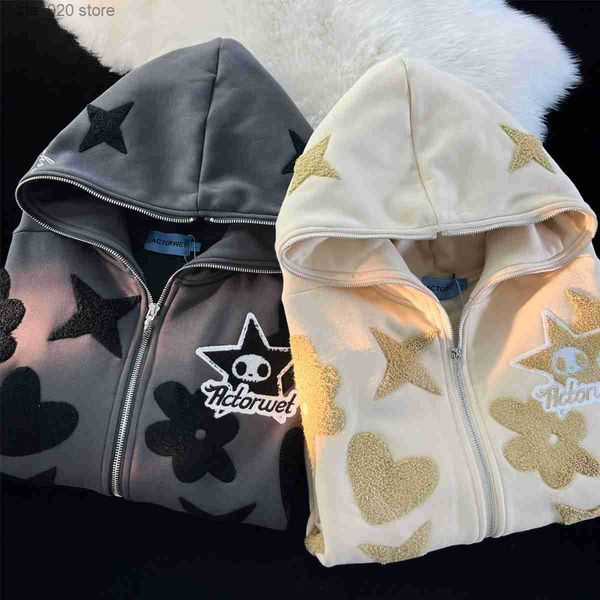 women's sweatshirts women y2k embroidery hoodies autumn new harajuku preppy zip up hooded jackets streetwear female fashion casual over, Black
women's sweatshirts women y2k embroidery hoodies autumn new harajuku preppy zip up hooded jackets streetwear female fashion casual over, Black