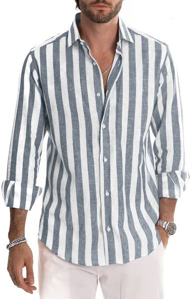 mens casual shirts fashion striped men simple daily long sleeve blouse plus size breathable comfort loose camisa masculina 230726, White;black
mens casual shirts fashion striped men simple daily long sleeve blouse plus size breathable comfort loose camisa masculina 230726, White;black