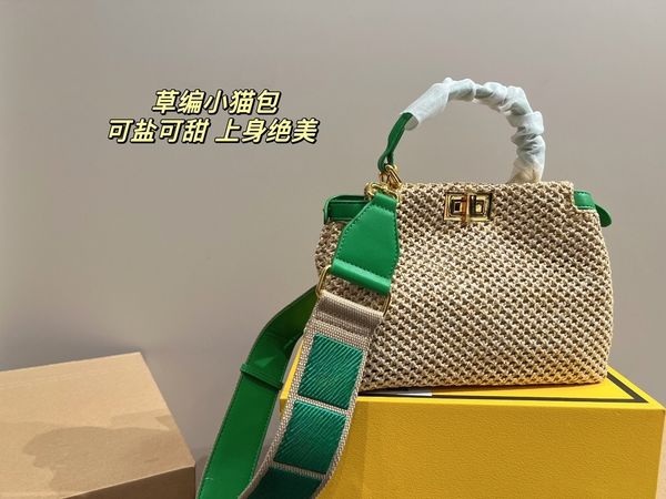 big brand bag designer bag straw woven bag small cat bag handbag beach bag vacation bag crossbody bag shoulder bag bum bag, size 23 * 17cm
big brand bag designer bag straw woven bag small cat bag handbag beach bag vacation bag crossbody bag shoulder bag bum bag, size 23 * 17cm