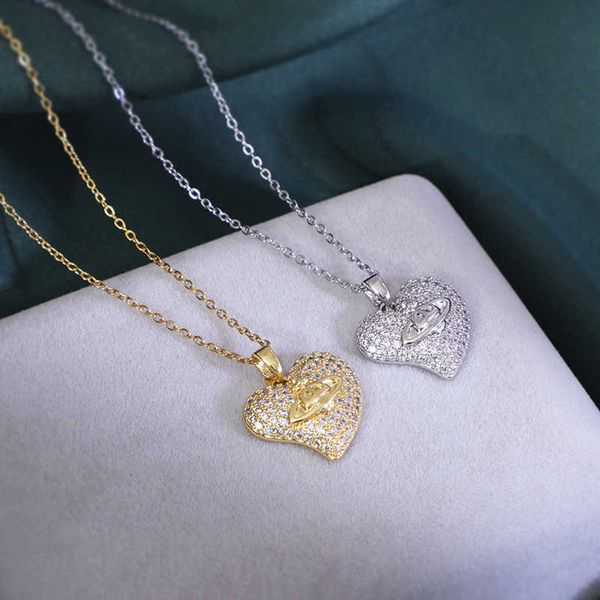 empress dowager saturn heart shaped pendant necklace with women's micro set full of diamonds colorless luxury small and popular high gr, Silver
empress dowager saturn heart shaped pendant necklace with women's micro set full of diamonds colorless luxury small and popular high gr, Silver