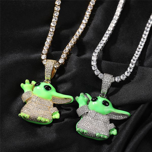 iced out cartoon pendant necklace gold silver plated glow in the dark hip hop necklace
iced out cartoon pendant necklace gold silver plated glow in the dark hip hop necklace