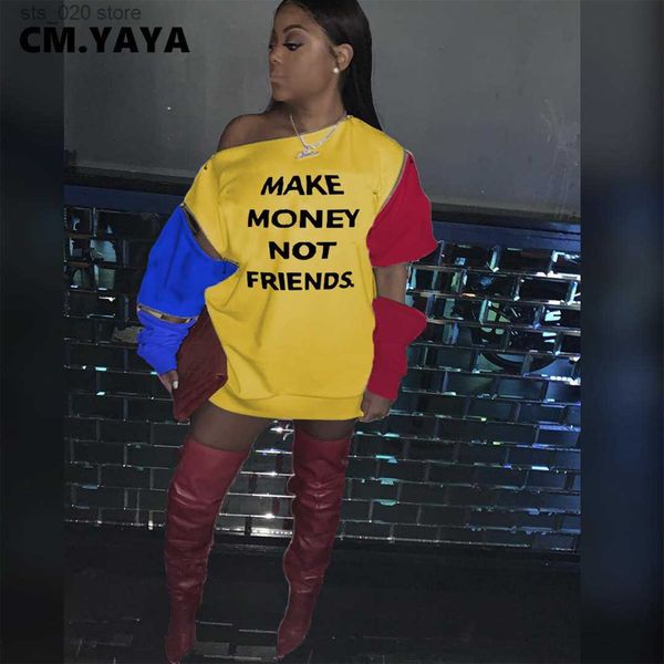 women's hoodies sweatshirts cm.yaya women autumn winter zipper cut out patchwork make money not friends off shoulder sweatshirt active, Black
women's hoodies sweatshirts cm.yaya women autumn winter zipper cut out patchwork make money not friends off shoulder sweatshirt active, Black