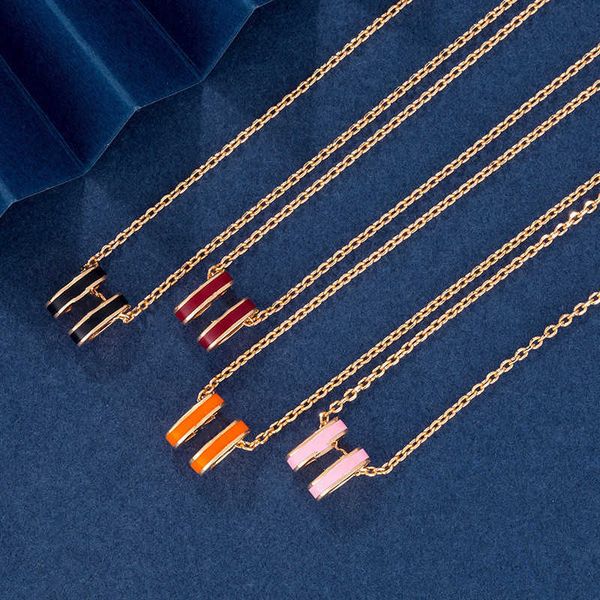 designer jewelry necklace emma mini necklace enamel thick plated real gold z development version clavicle chain, Black
designer jewelry necklace emma mini necklace enamel thick plated real gold z development version clavicle chain, Black
