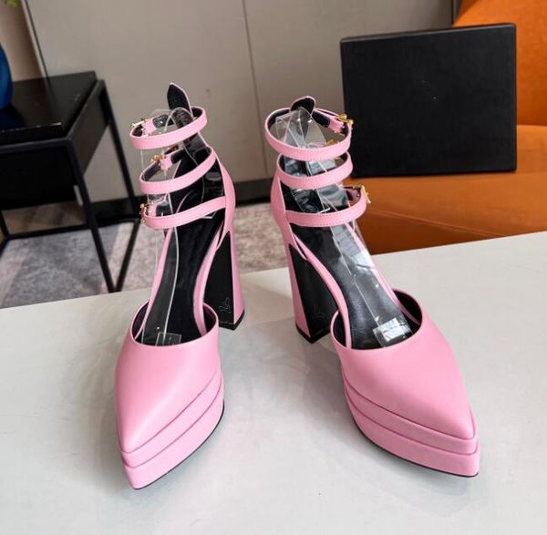brand designer woman luxury sheepskin high heels classics thick-soled metal button sandal outdoors wedding party shoes lady fashion high-qua, Black
brand designer woman luxury sheepskin high heels classics thick-soled metal button sandal outdoors wedding party shoes lady fashion high-qua, Black