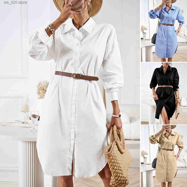 basic casual dresses shirt dress women's 2023 autumn/winter temperament commuter long sleeve shirt dress t230727, Black;gray
basic casual dresses shirt dress women's 2023 autumn/winter temperament commuter long sleeve shirt dress t230727, Black;gray