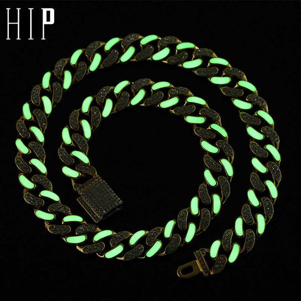 hip hop 13mm luminous cuban link chain dripping glow in the dark bling crystal iced out bracelet necklace for men women jewelry, Silver
hip hop 13mm luminous cuban link chain dripping glow in the dark bling crystal iced out bracelet necklace for men women jewelry, Silver