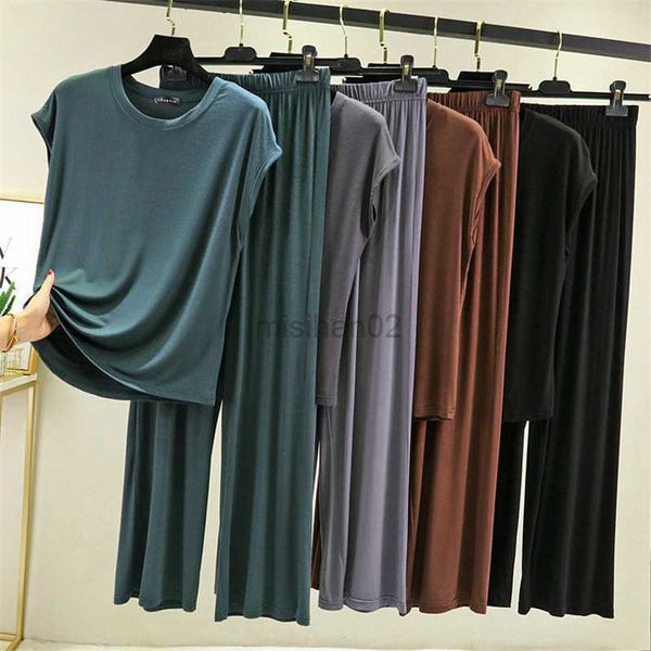 women's sleep lounge modal cotton pajama sets women short sleeve sleepwear female pyjamas trouser suits plus size loose loungewear o-ne
women's sleep lounge modal cotton pajama sets women short sleeve sleepwear female pyjamas trouser suits plus size loose loungewear o-ne