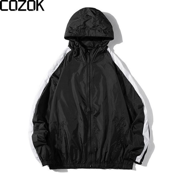 mens jackets patchwork sunscreen hooded outdoor men summer windbreaker sports jacket casual oversize zipper thin coat couple 230726, Black;brown
mens jackets patchwork sunscreen hooded outdoor men summer windbreaker sports jacket casual oversize zipper thin coat couple 230726, Black;brown