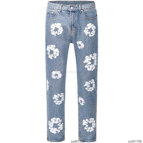 high street denim tears style kapok washed straight jeans men's fashion vintage loose, Blue
high street denim tears style kapok washed straight jeans men's fashion vintage loose, Blue