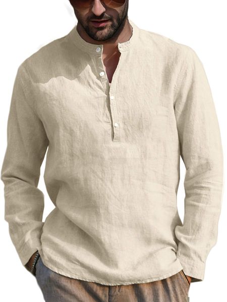 mens henley shirts classic mandarin collar designers summer long-sleeved chest pocket, White;black
mens henley shirts classic mandarin collar designers summer long-sleeved chest pocket, White;black