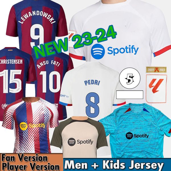 s 23/24 soccer jerseys kids kit camisetas barca fan player version 2023 fc football shirt lewandowski pedri ansu fati ferran jordi alba, Black;yellow
s 23/24 soccer jerseys kids kit camisetas barca fan player version 2023 fc football shirt lewandowski pedri ansu fati ferran jordi alba, Black;yellow