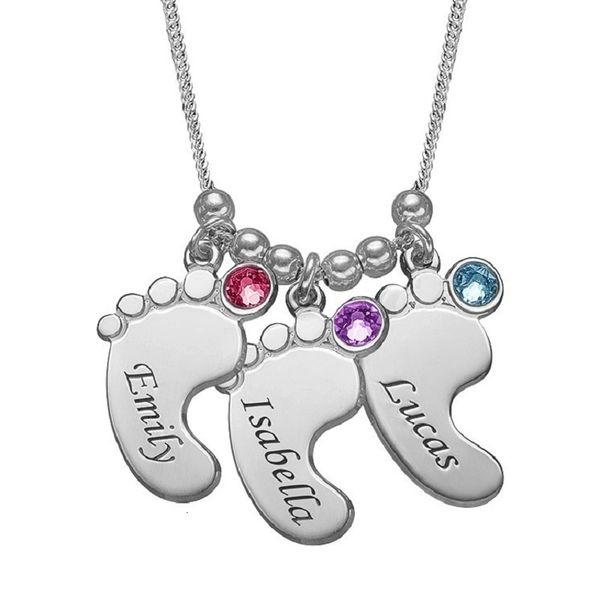 pendant necklaces personalized baby feet name necklace engraved names family cute chain with birthstone custom jewelry gifts 230727, Silver
pendant necklaces personalized baby feet name necklace engraved names family cute chain with birthstone custom jewelry gifts 230727, Silver