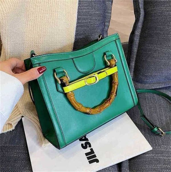 designer luxury bags portable messenger simple style bamboo