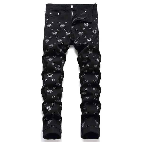 men's jeans black men's digital print cotton jeans mid-waist casual hip hop pants street bike fashion clothing 230726, Blue
men's jeans black men's digital print cotton jeans mid-waist casual hip hop pants street bike fashion clothing 230726, Blue