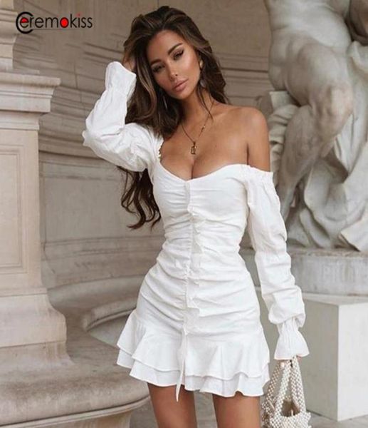 ceremokiss ruffle dress women strapless off shoulder white mini dress elegant long sleeve club party dresses autumn vestido5454463, Black;gray
ceremokiss ruffle dress women strapless off shoulder white mini dress elegant long sleeve club party dresses autumn vestido5454463, Black;gray