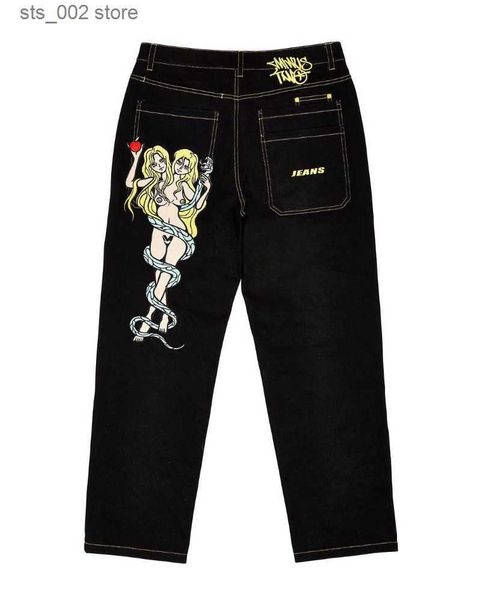 men's jeans 2023 hip hop streetwear men's jeans fashion devil print low waist straight wide leg pants retro casual loose denim tro, Blue
men's jeans 2023 hip hop streetwear men's jeans fashion devil print low waist straight wide leg pants retro casual loose denim tro, Blue