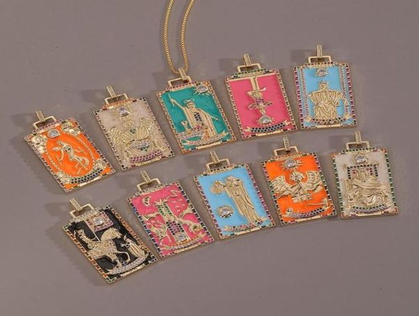 fashion new designed pendant necklaces drip paint accessories tarot cards hip hop oil painting style women men necklace designer j7196524, Silver
fashion new designed pendant necklaces drip paint accessories tarot cards hip hop oil painting style women men necklace designer j7196524, Silver