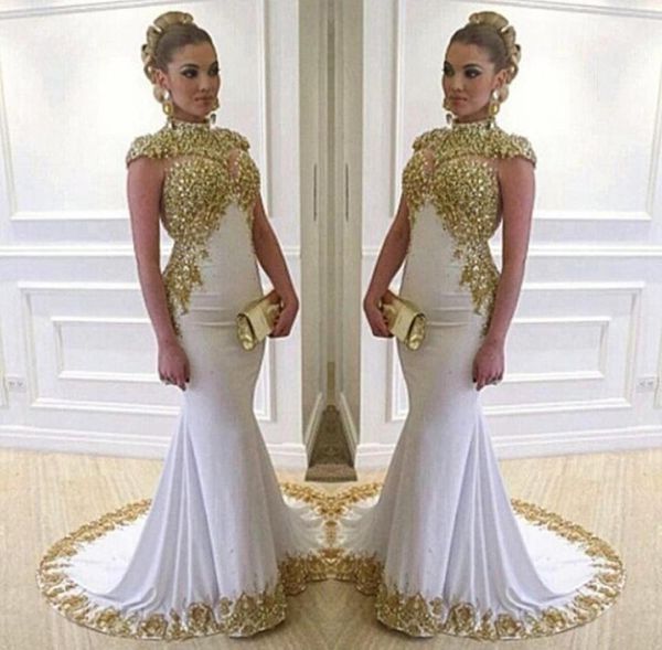 stunning white long evening dress high neck cap sleeve beaded gold lace appliques stretch satin mermaid women formal gowns4517841, Black;red
stunning white long evening dress high neck cap sleeve beaded gold lace appliques stretch satin mermaid women formal gowns4517841, Black;red