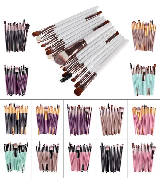 

sell 15pcs professional make up brushes set foundation blusher powder eyeshadow blending eyebrow makeup brushes8185496