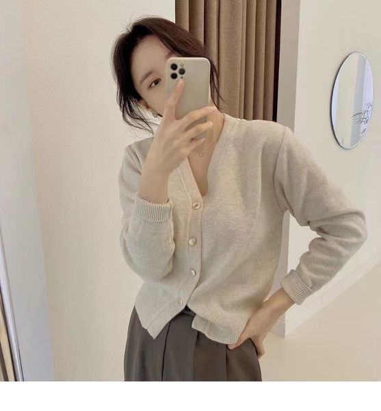 women's knits tees long sleeve cashmere cardigan women knitted sweaters autumn and winter vneck 230727, White
women's knits tees long sleeve cashmere cardigan women knitted sweaters autumn and winter vneck 230727, White