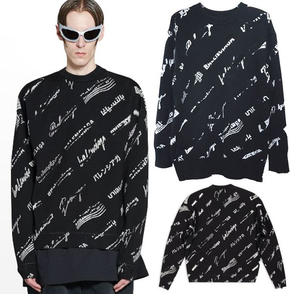 mens logomania all over sweater in black and white knit long sleeved sweater spring and autumn classic designer men women fashion sweats lon
mens logomania all over sweater in black and white knit long sleeved sweater spring and autumn classic designer men women fashion sweats lon